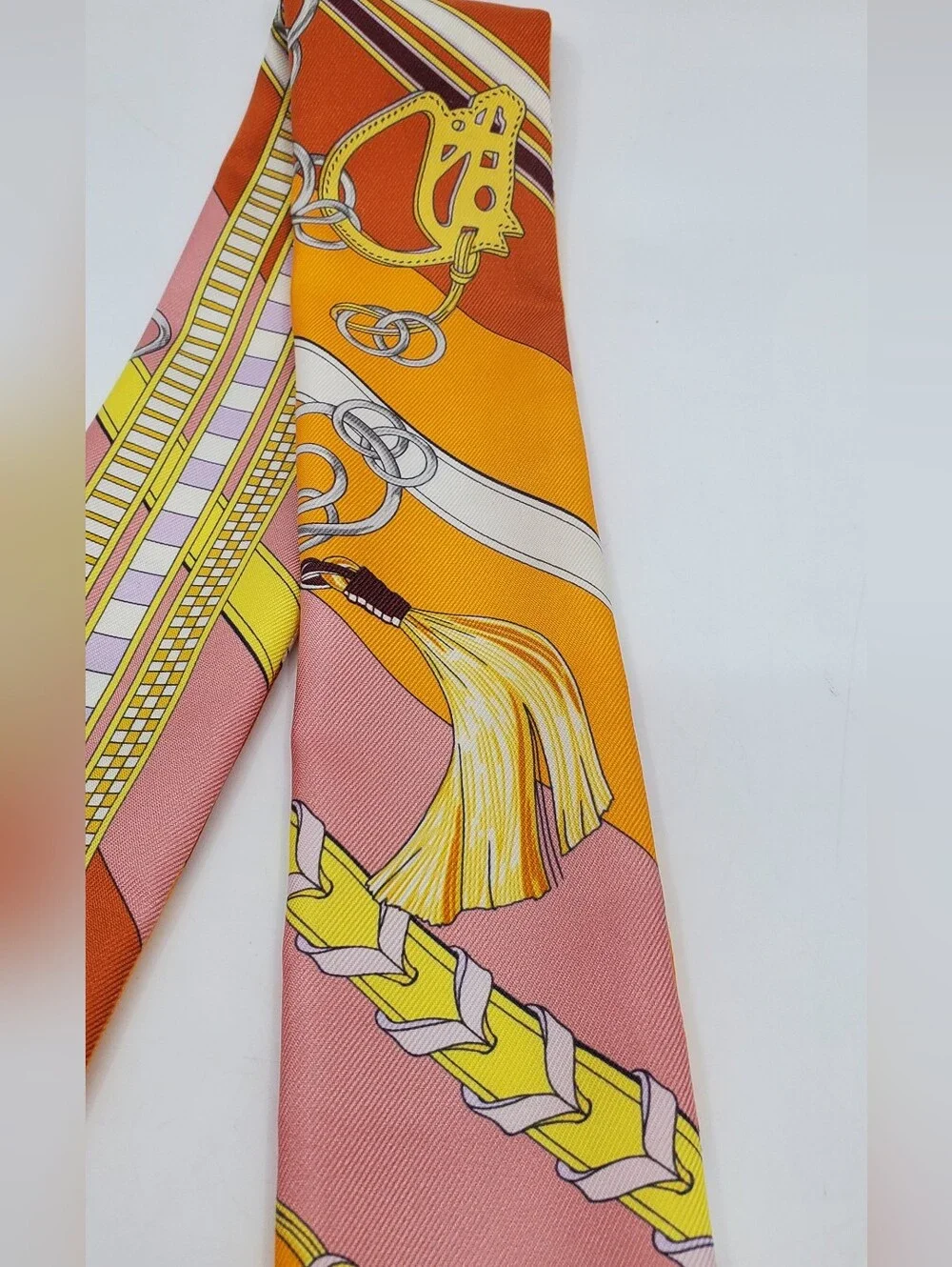 Hermes Brides Et Gris-Gris Twilly Scarf - Picture 4 of 12
